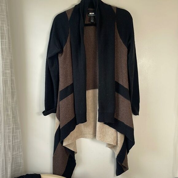 Cynthia Rowley Colorblock Waterfall Open Cardigan Small - Picture 1 of 7